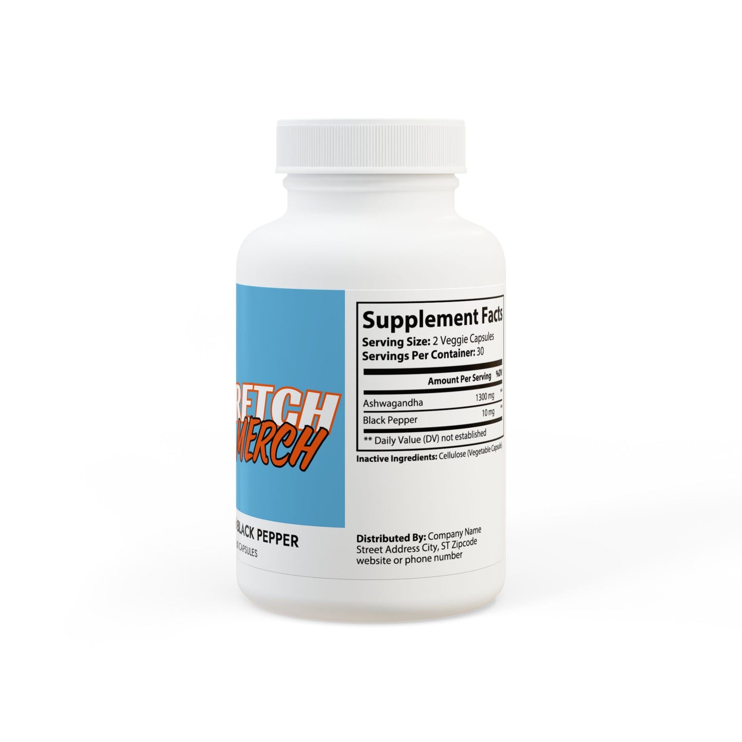 Backstretch Merch's Ashwagandha and Black Pepper Supplement (60 capsules)