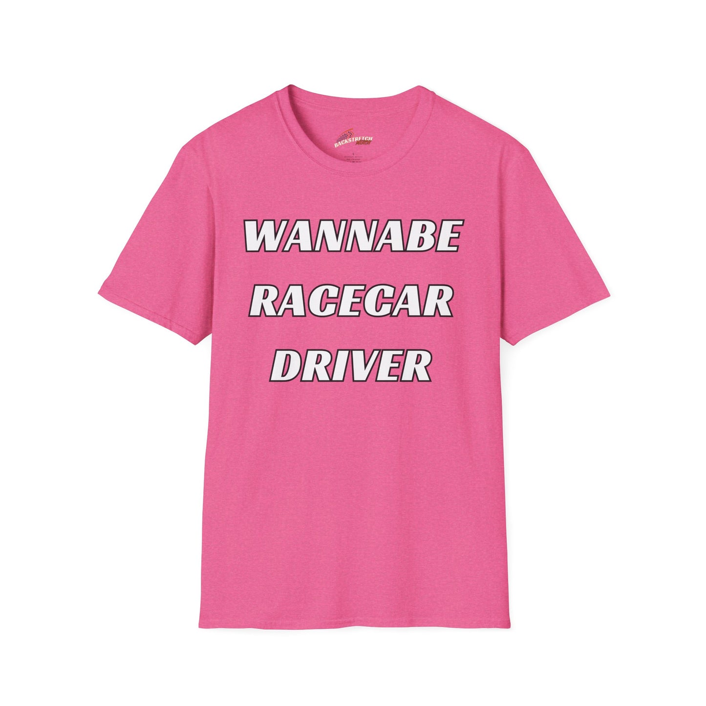 Wannabe Racecar Driver (TEXT) Unisex Softstyle T-Shirt