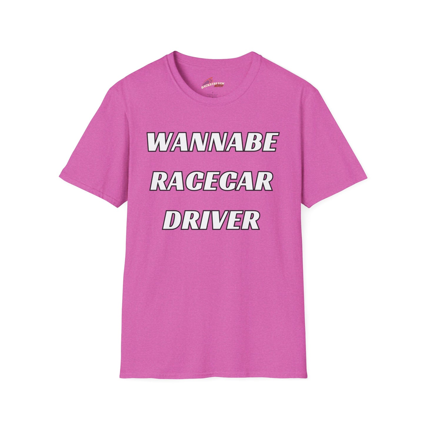 Wannabe Racecar Driver (TEXT) Unisex Softstyle T-Shirt