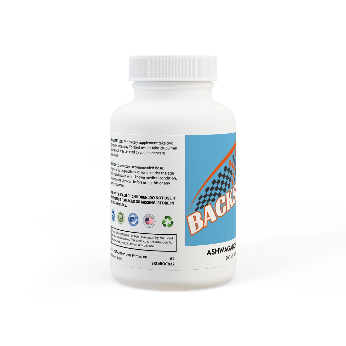 Backstretch Merch's Ashwagandha and Black Pepper Supplement (60 capsules)