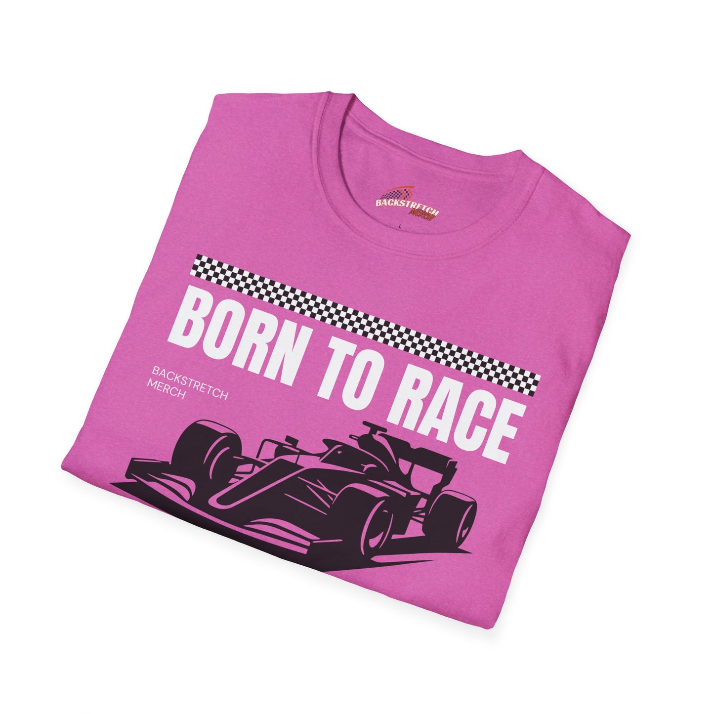 Born to Race Forced to Work (Open Wheel Car) Unisex Softstyle T-Shirt - Perfect for Racing Enthusiasts