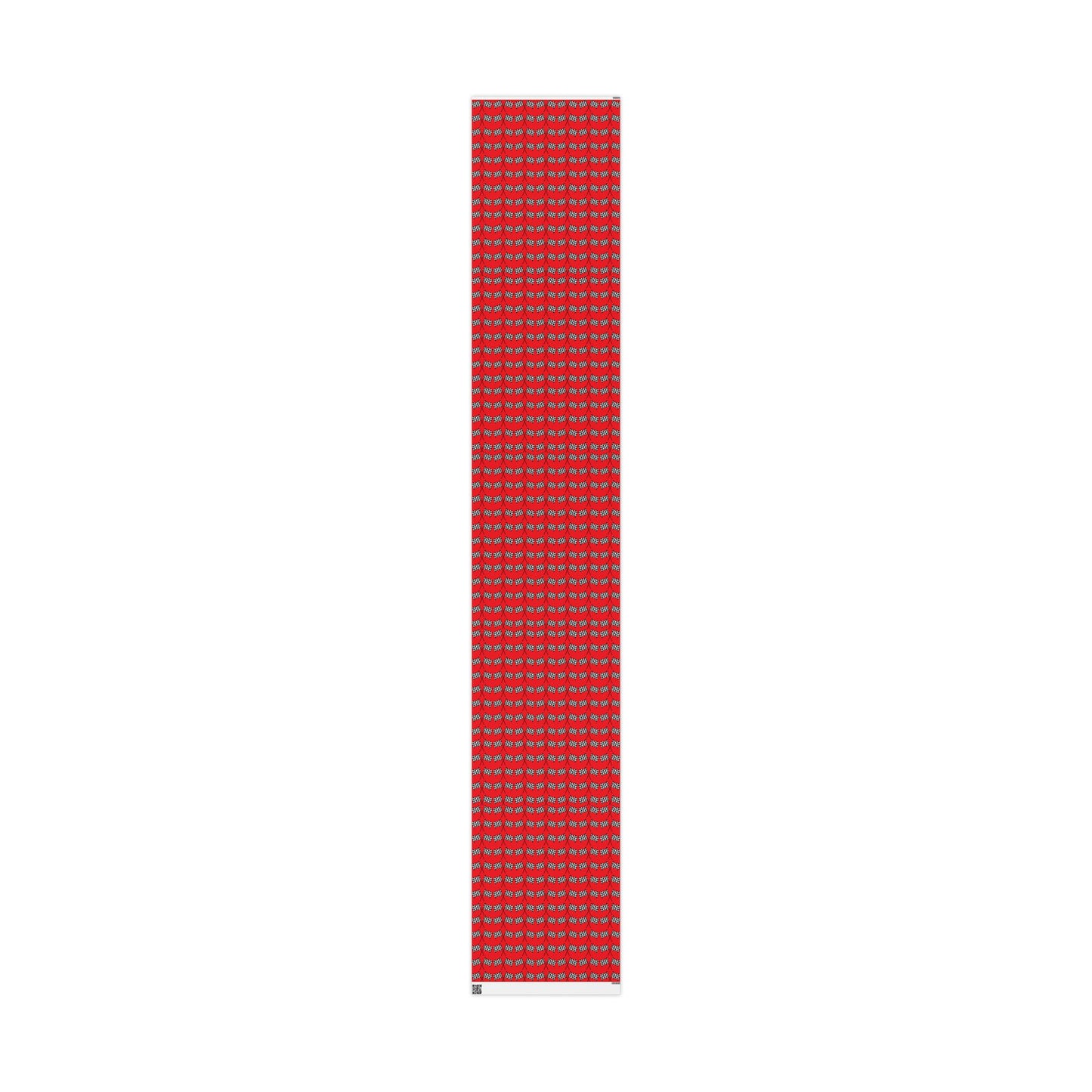 Checkered Flag Wrapping Paper — Racing Gift Wrap (RED)