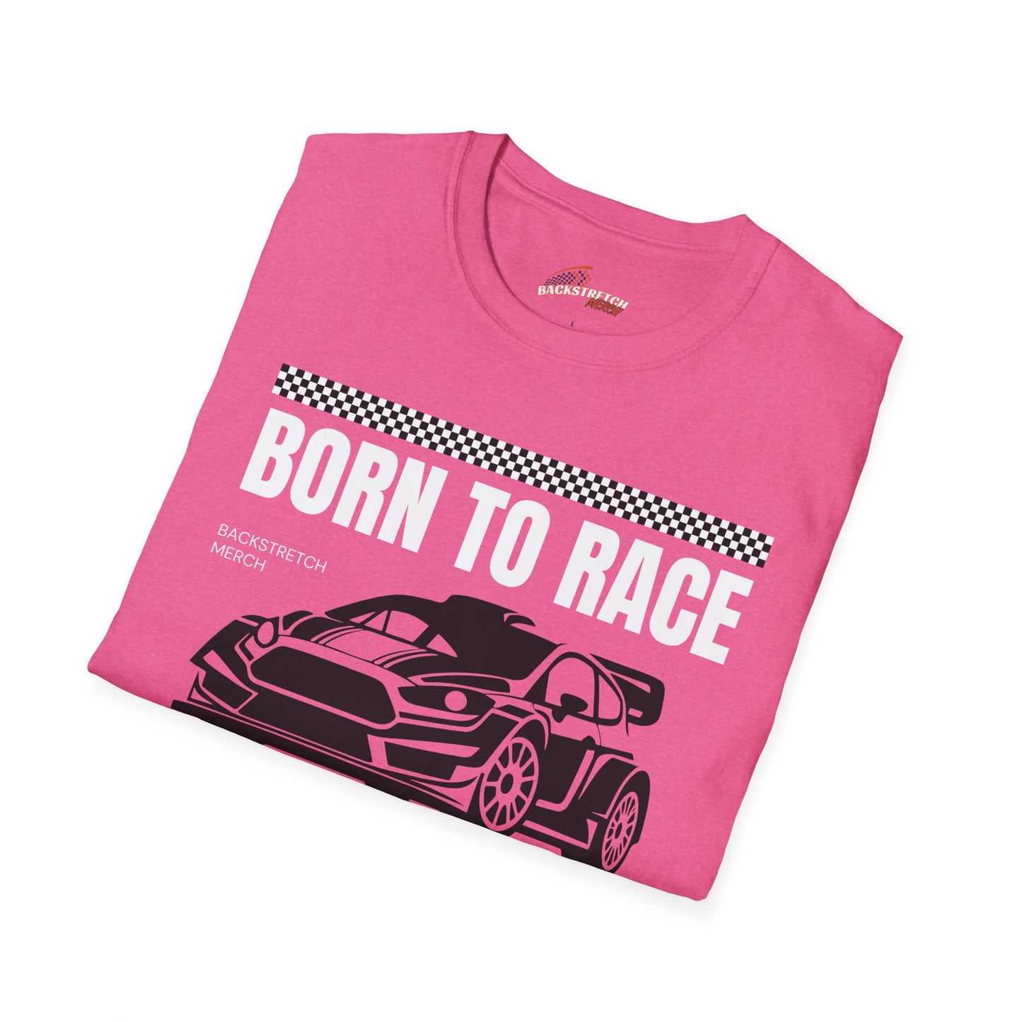 Born to Race Forced to Work (Rally Car) Unisex Softstyle T-Shirt - Perfect for Racing Enthusiasts