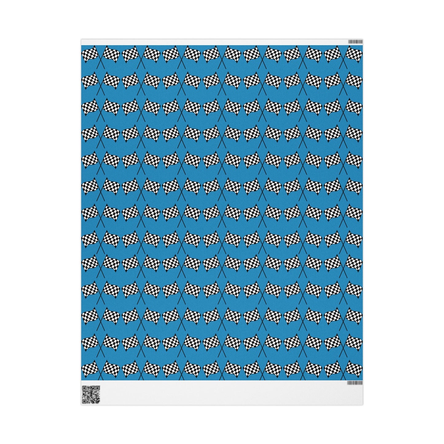 Copy of Checkered Flag Wrapping Paper — Racing Gift Wrap (LIGHT BLUE)