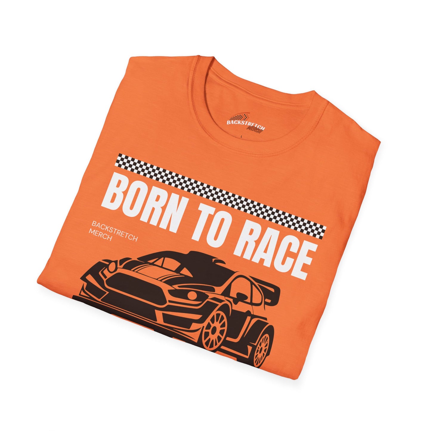 Born to Race Forced to Work (Rally Car) Unisex Softstyle T-Shirt - Perfect for Racing Enthusiasts