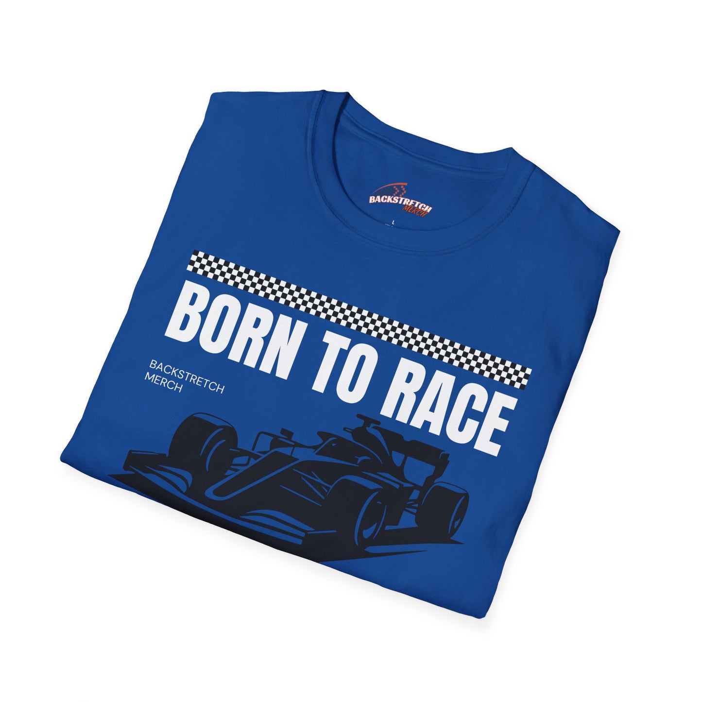 Born to Race Forced to Work (Open Wheel Car) Unisex Softstyle T-Shirt - Perfect for Racing Enthusiasts