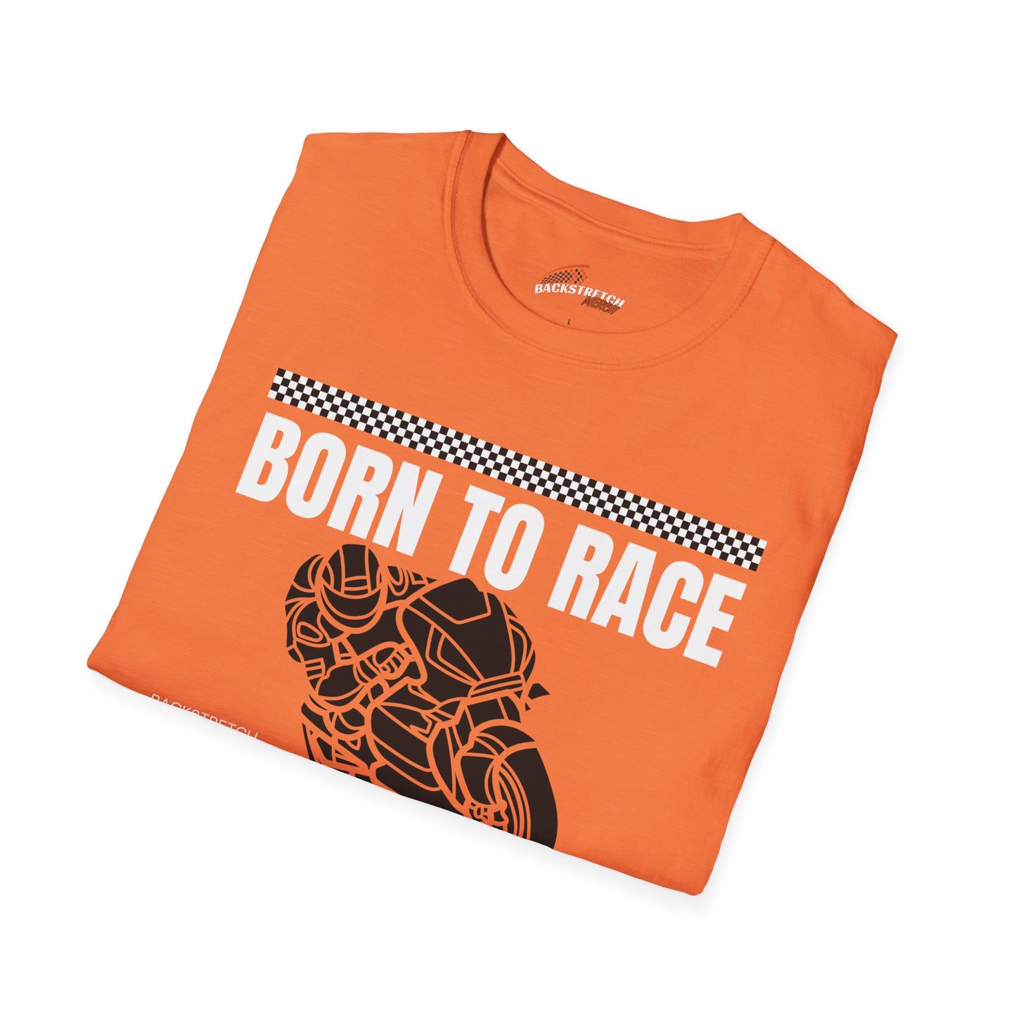 Born to Race Forced to Work (Motorcycle) Unisex Softstyle T-Shirt - Perfect for Racing Enthusiasts