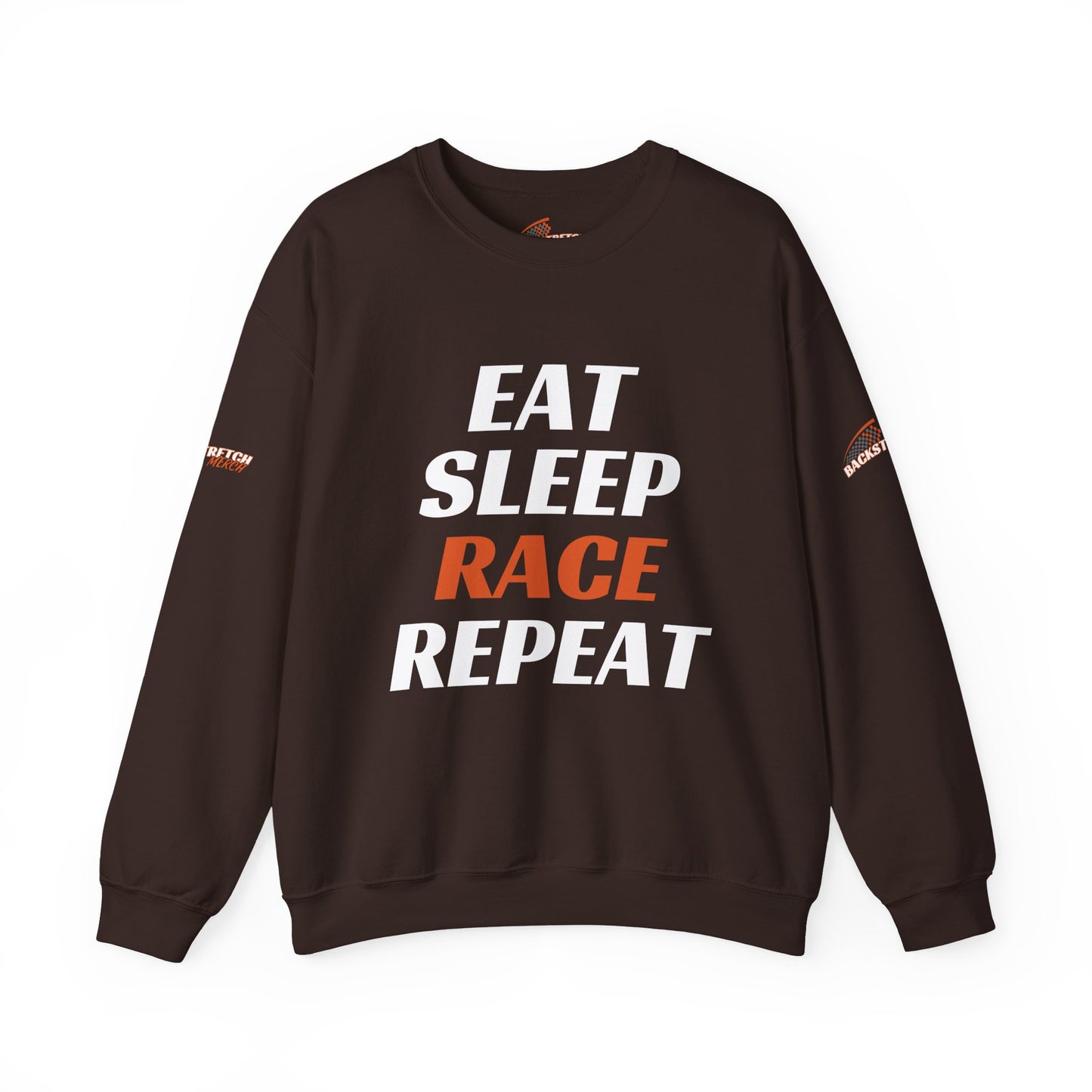 Eat Sleep Race Repeat Crewneck Sweatshirt