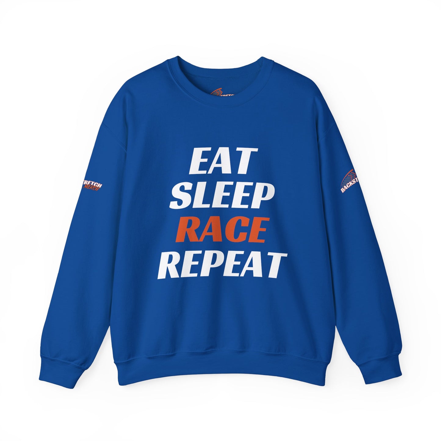 Eat Sleep Race Repeat Crewneck Sweatshirt