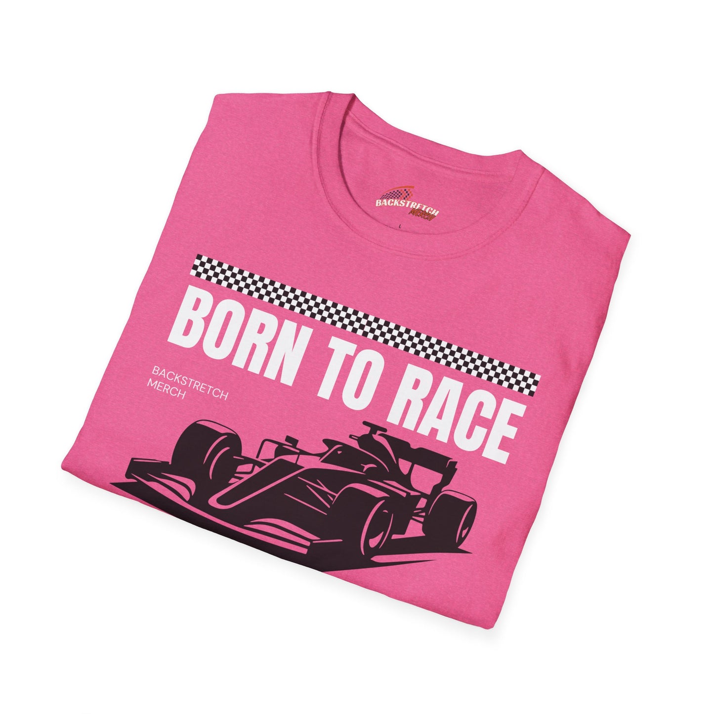 Born to Race Forced to Work (Open Wheel Car) Unisex Softstyle T-Shirt - Perfect for Racing Enthusiasts