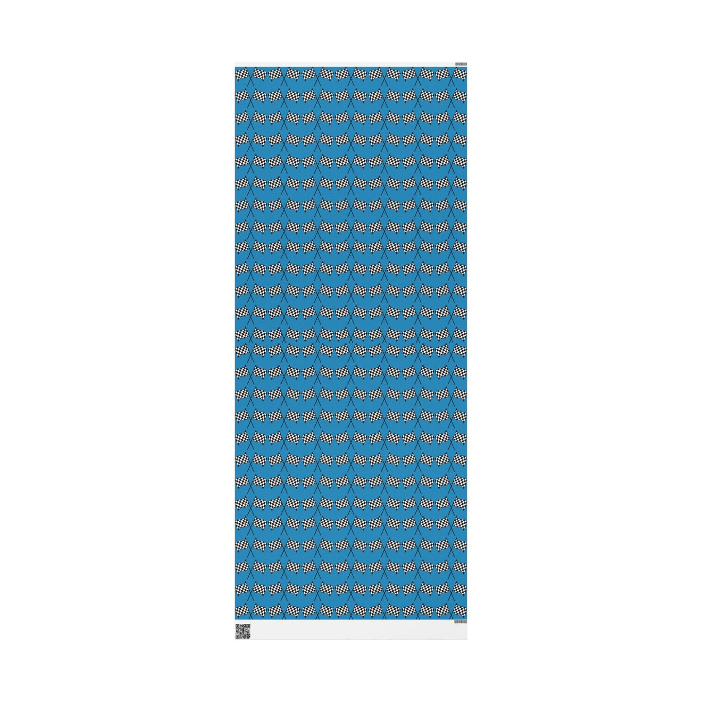 Copy of Checkered Flag Wrapping Paper — Racing Gift Wrap (LIGHT BLUE)