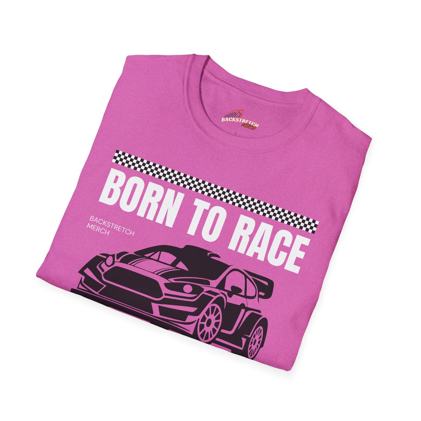 Born to Race Forced to Work (Rally Car) Unisex Softstyle T-Shirt - Perfect for Racing Enthusiasts