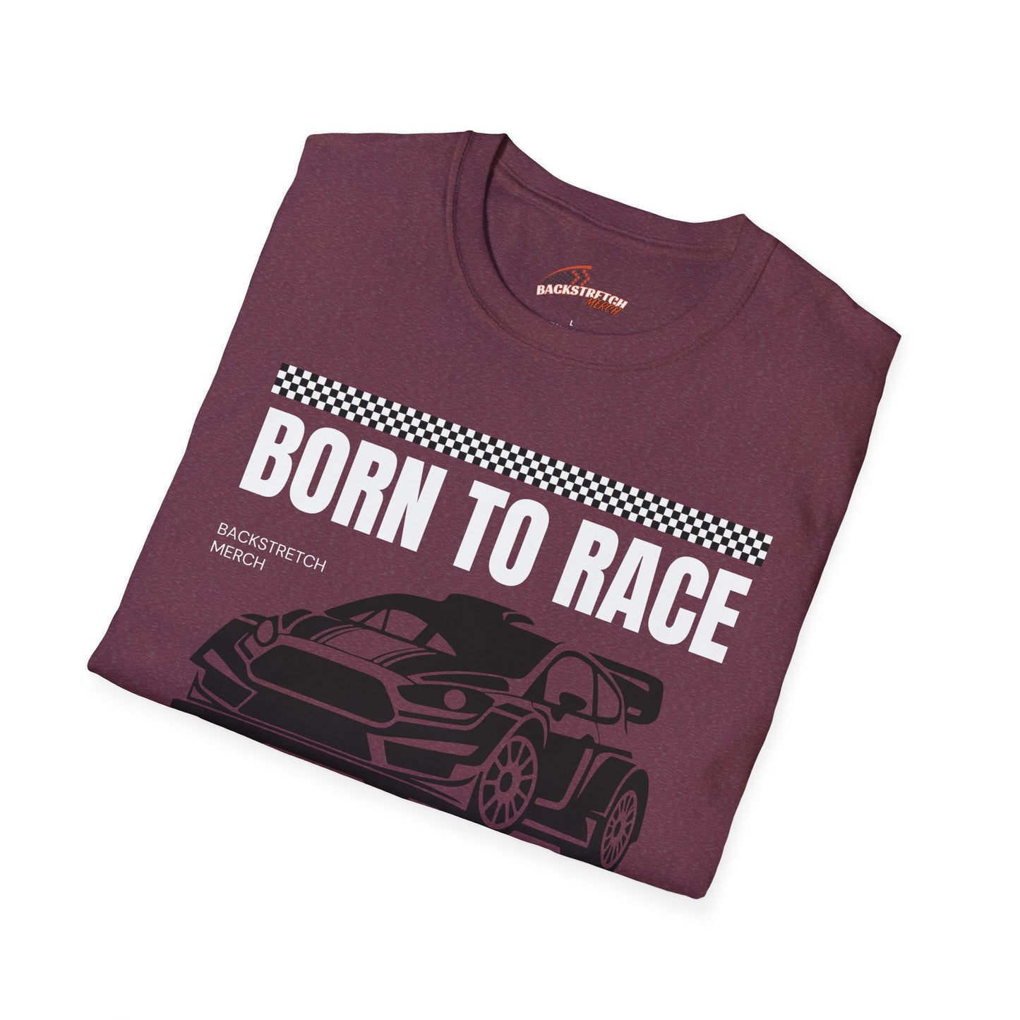 Born to Race Forced to Work (Rally Car) Unisex Softstyle T-Shirt - Perfect for Racing Enthusiasts