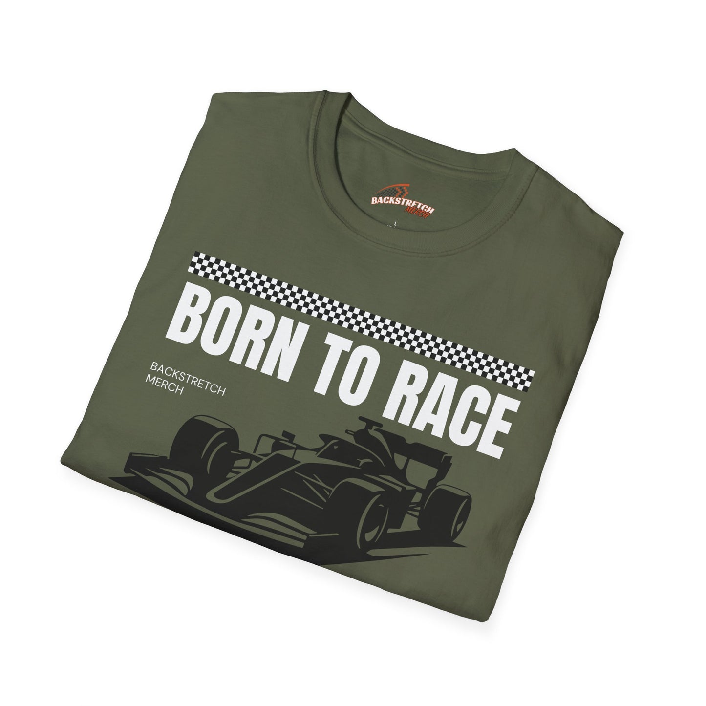 Born to Race Forced to Work (Open Wheel Car) Unisex Softstyle T-Shirt - Perfect for Racing Enthusiasts