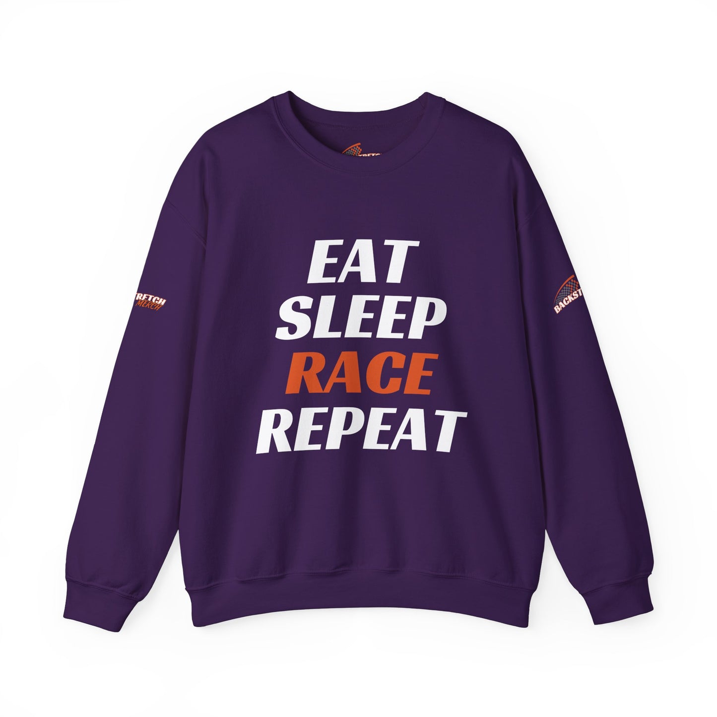 Eat Sleep Race Repeat Crewneck Sweatshirt